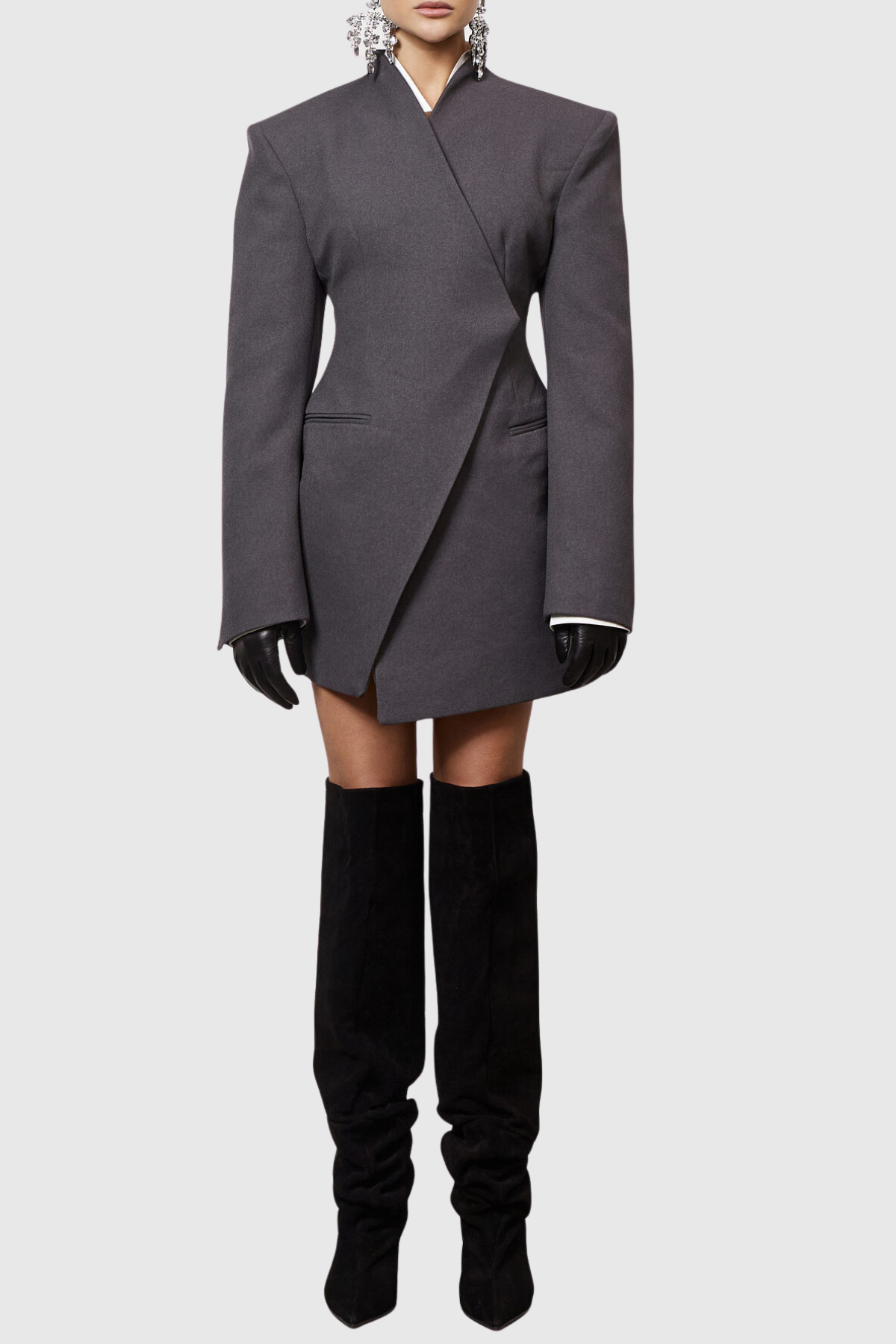 Hartfora Asymmetric Collarless Blazer