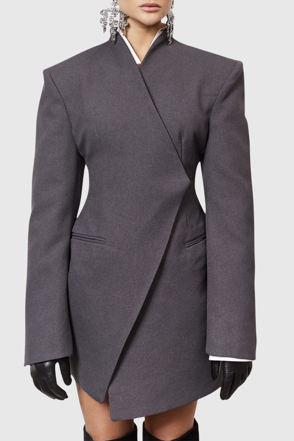 Hartfora Asymmetric Collarless Blazer