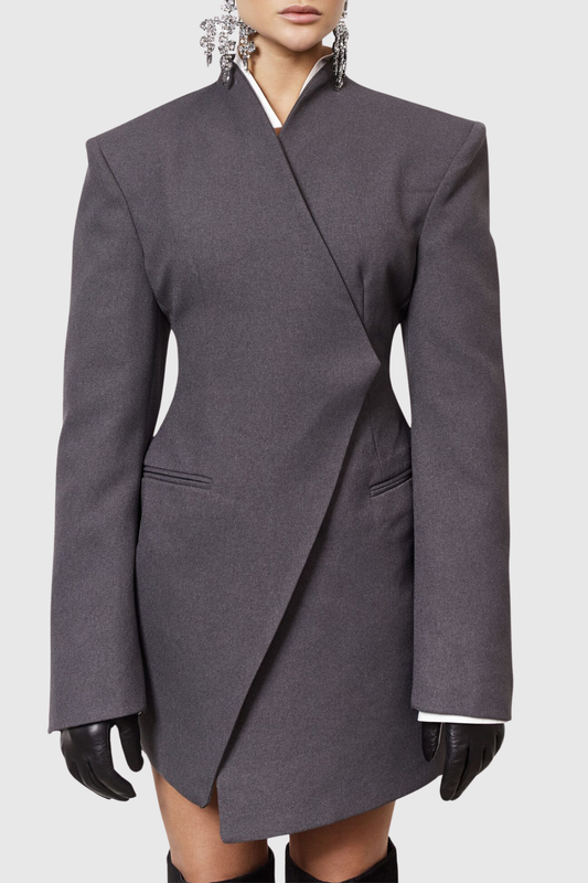Hartfora Asymmetric Collarless Blazer