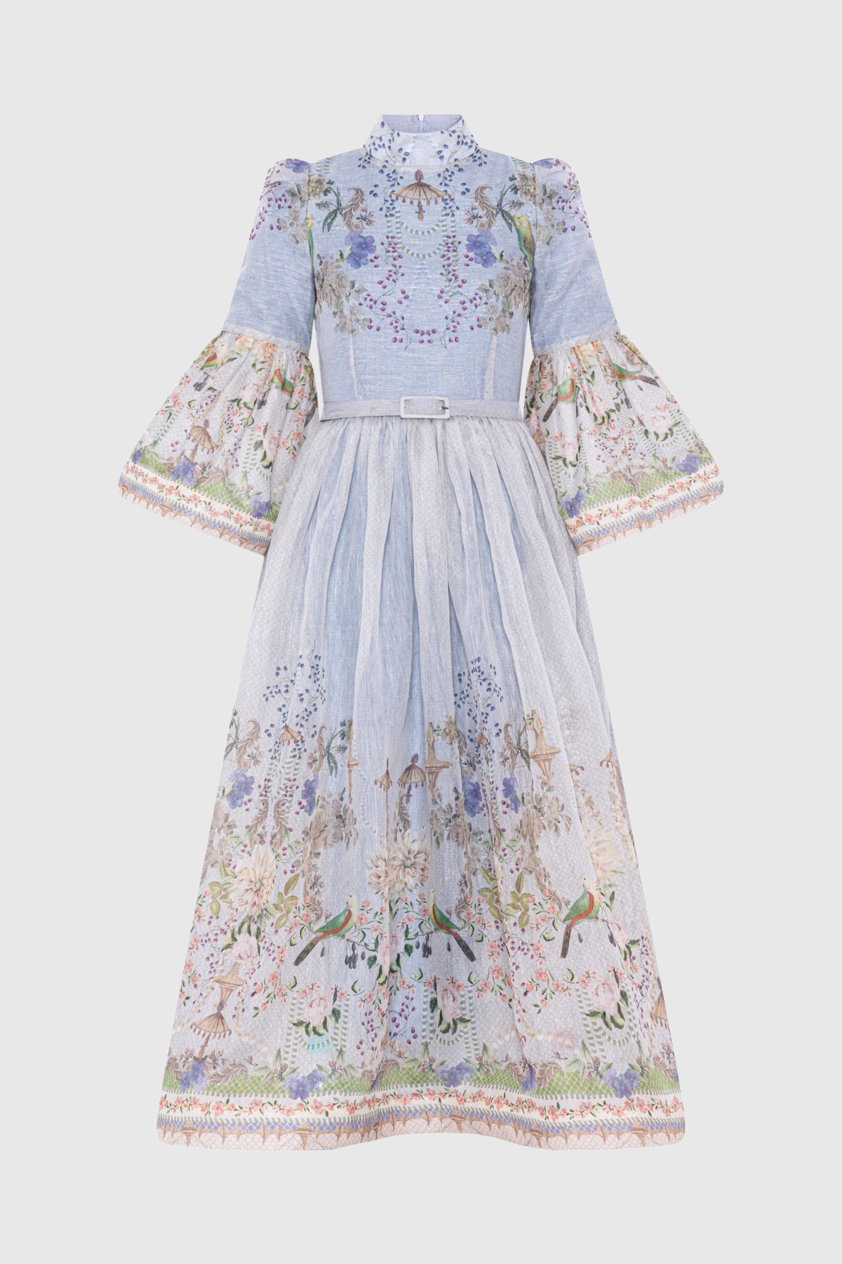 Hartina Floral Belted Midi Dress
