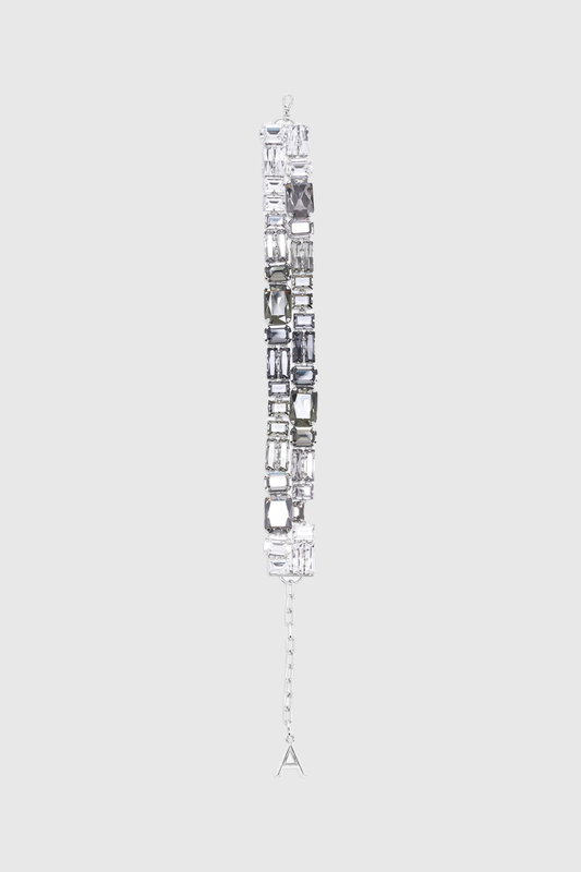 Harvio Crystal Cluster Choker Necklace - Black