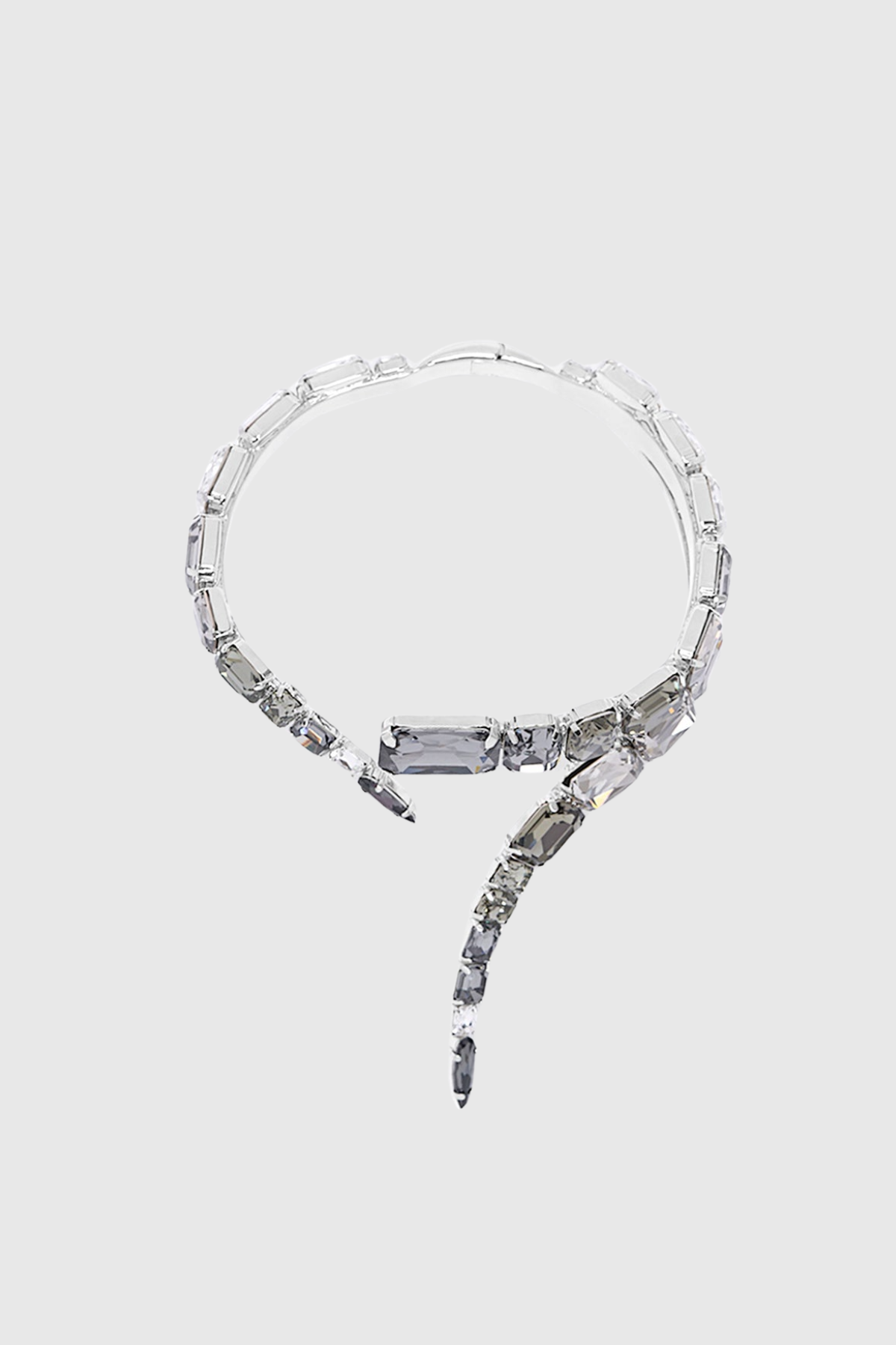 Harvio Crystal Wrap Choker Necklace - Black