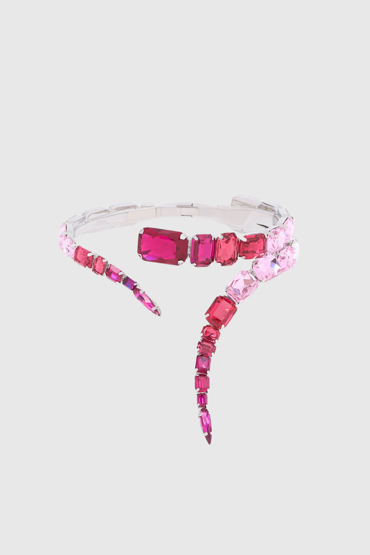 Harvio Crystal Wrap Choker Necklace - Pink