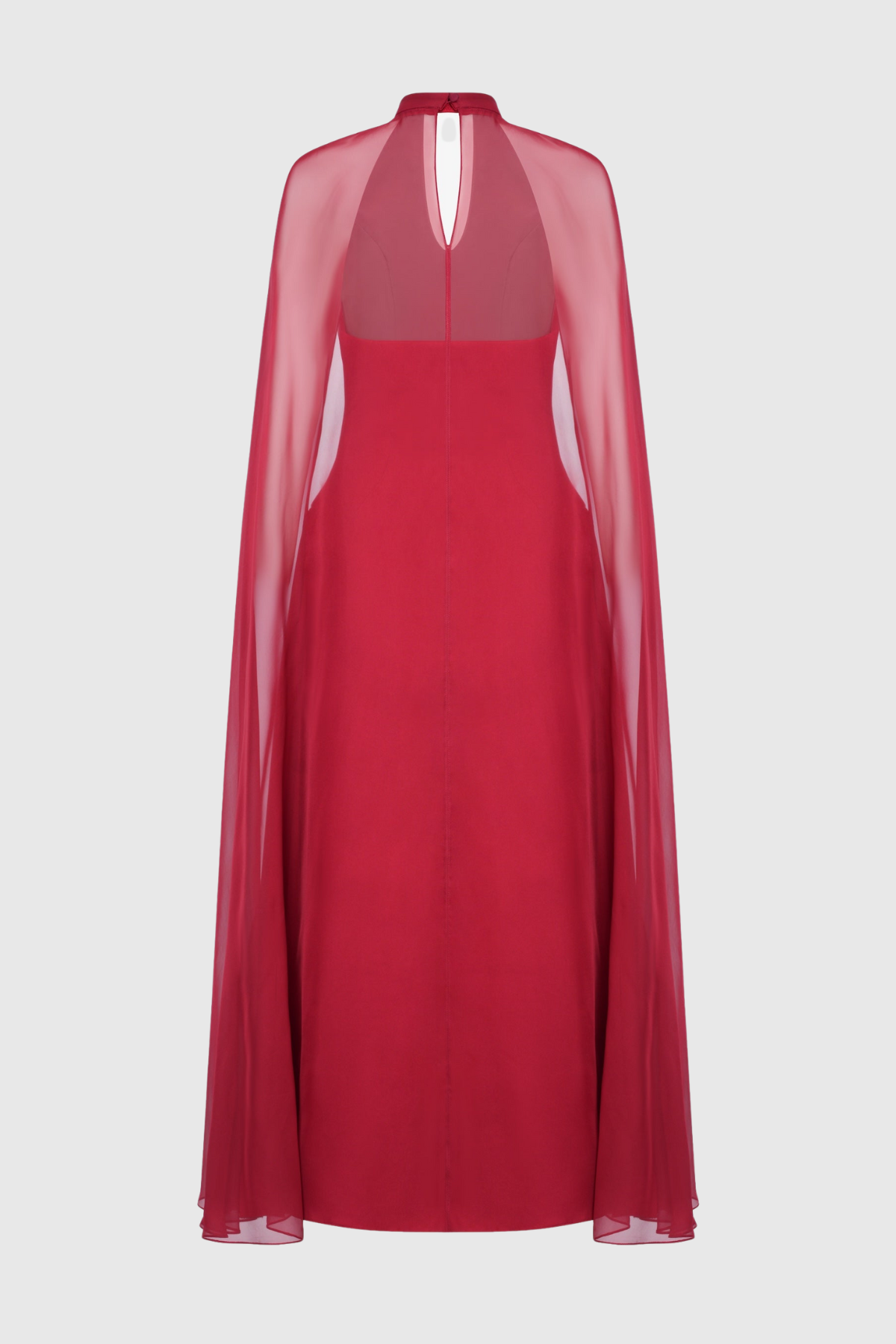 Hayas Mesh Shawl Pleated Maxi Dress