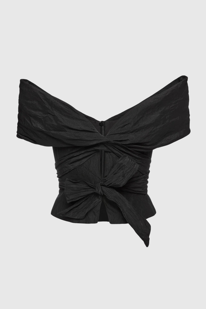 Heathera Off Shoulder Knotted Top