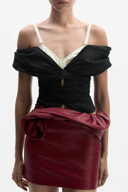 Heathera Off Shoulder Knotted Top