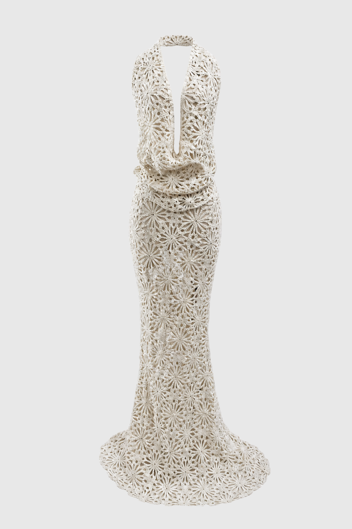 Helia Halter Crochet Top & Maxi Skirt Set