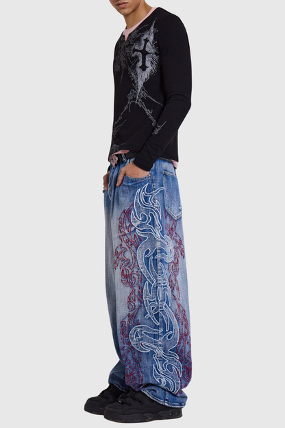 Hemloa Blade Print Colossus Jeans