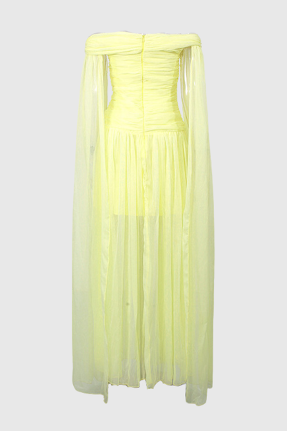 Hestia Off Shoulder Chiffon Maxi Dress