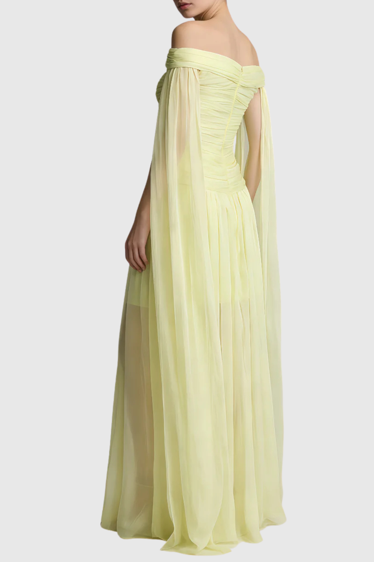 Hestia Off Shoulder Chiffon Maxi Dress