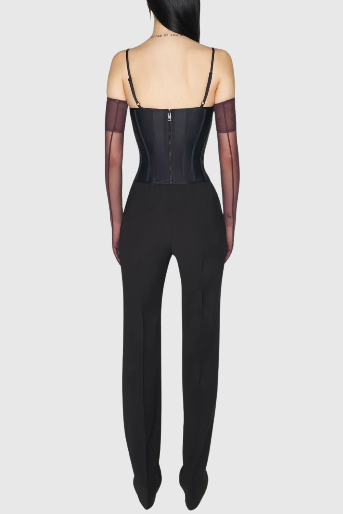 Hiram Boned Bustier - Black