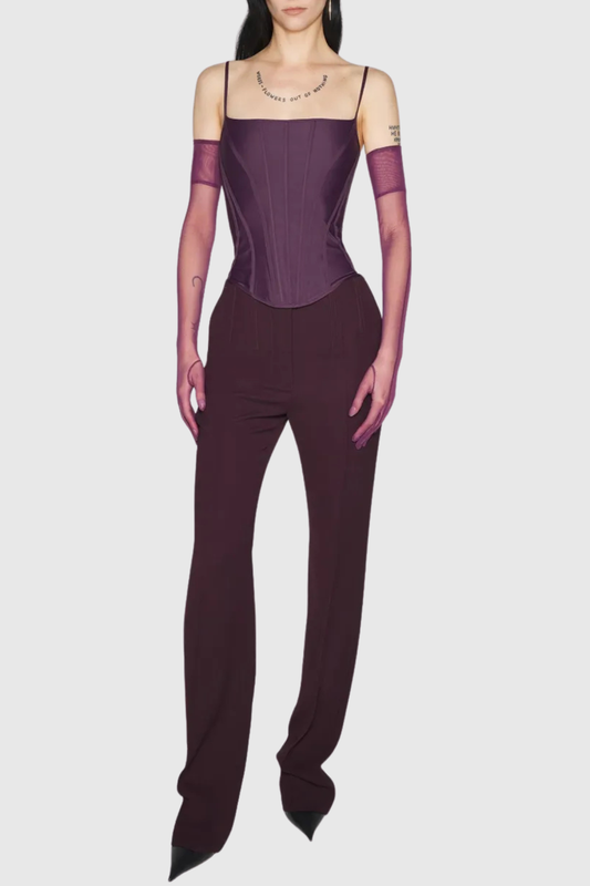 Hiram Boned Bustier - Purple