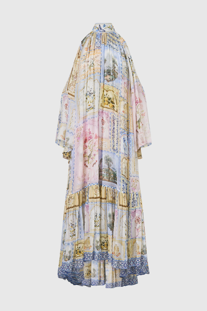 Hisako Print Cold Shoulder Maxi Dress
