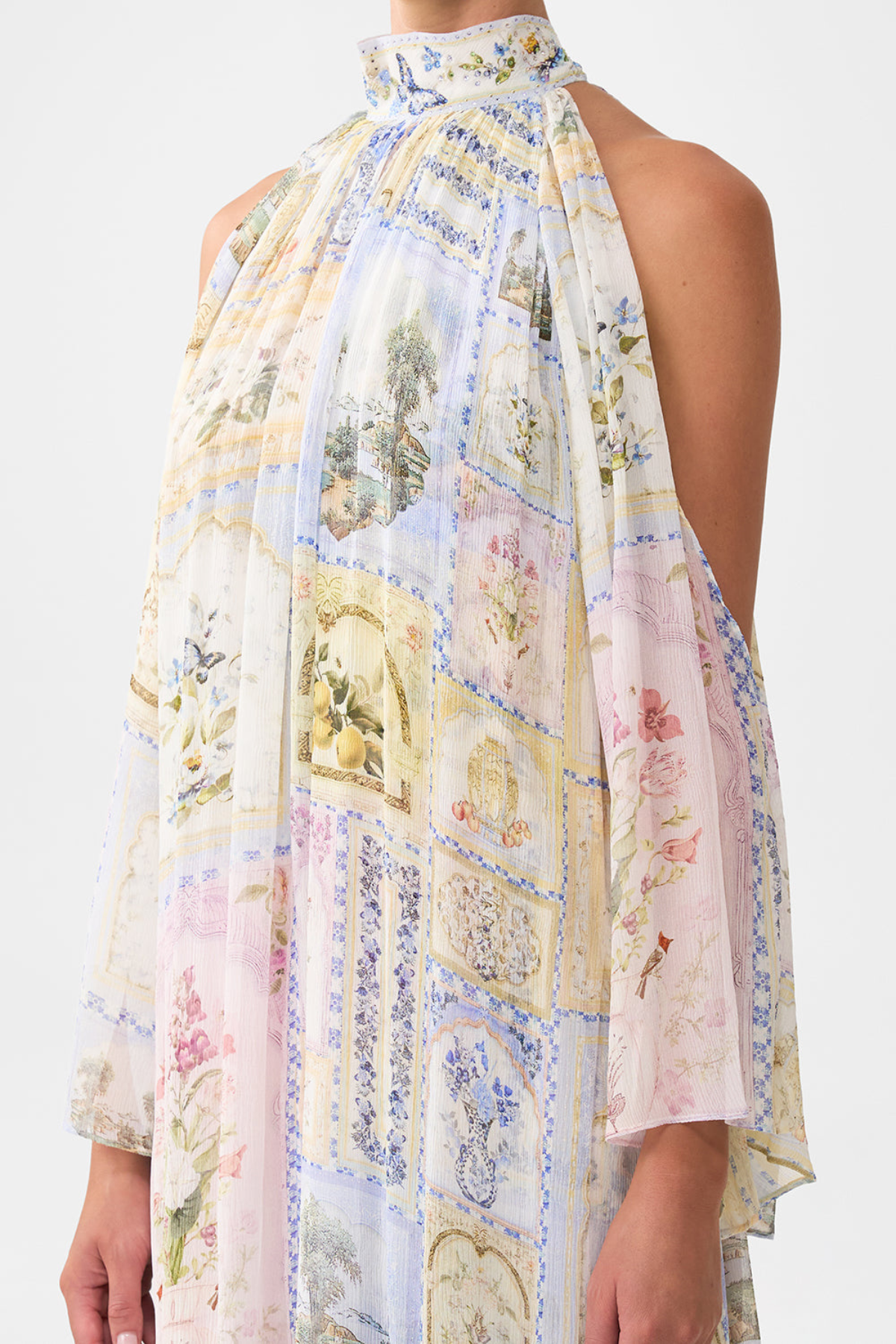 Hisako Print Cold Shoulder Maxi Dress