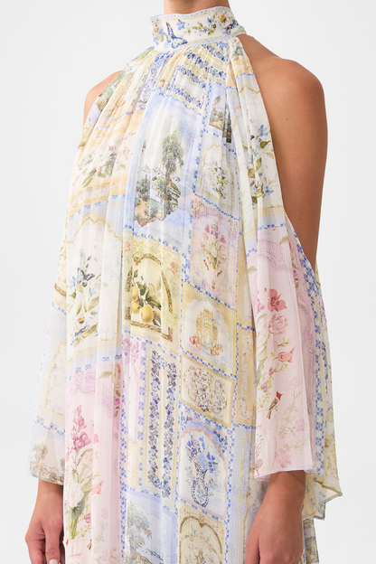 Hisako Print Cold Shoulder Maxi Dress