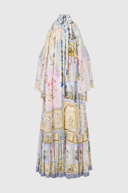 Hisako Print Cold Shoulder Maxi Dress
