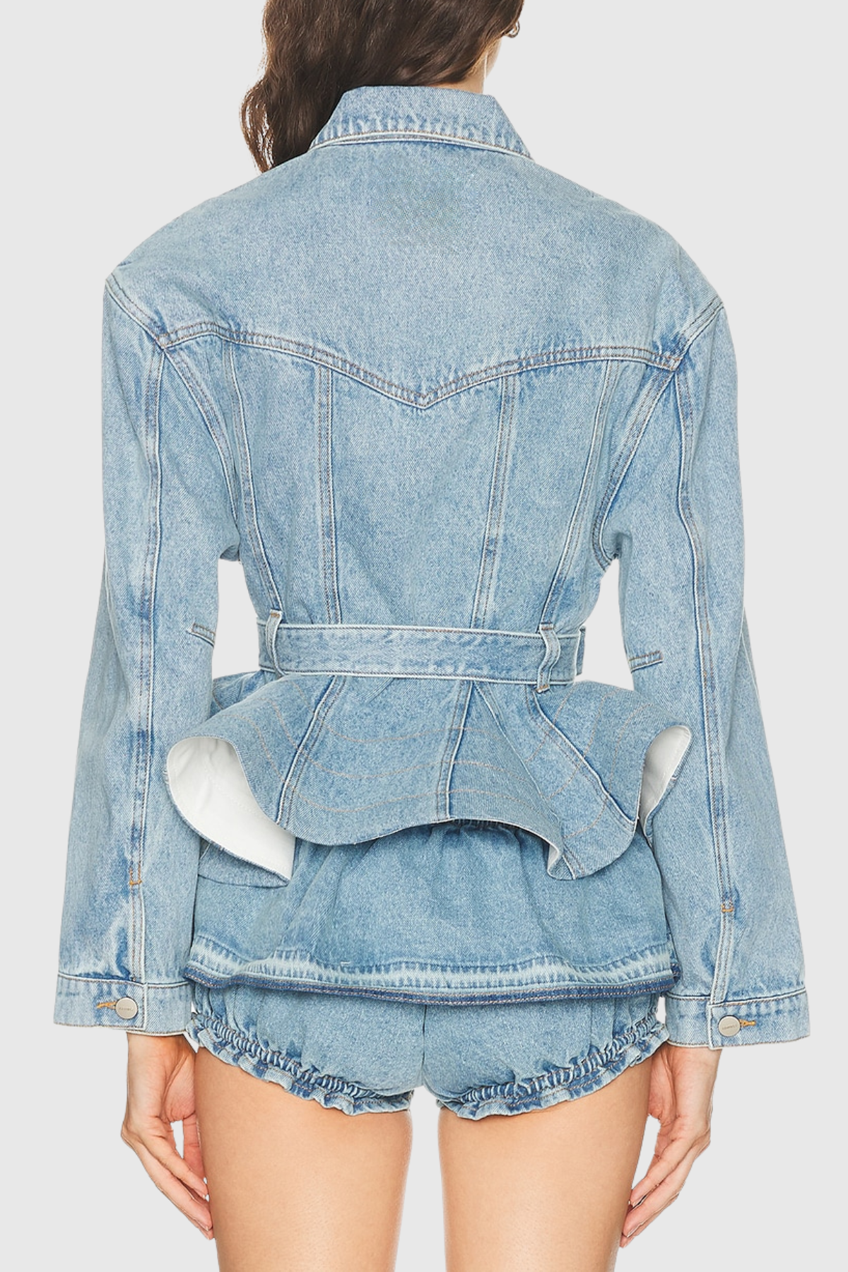 Hitania Ruffle Denim Jacket