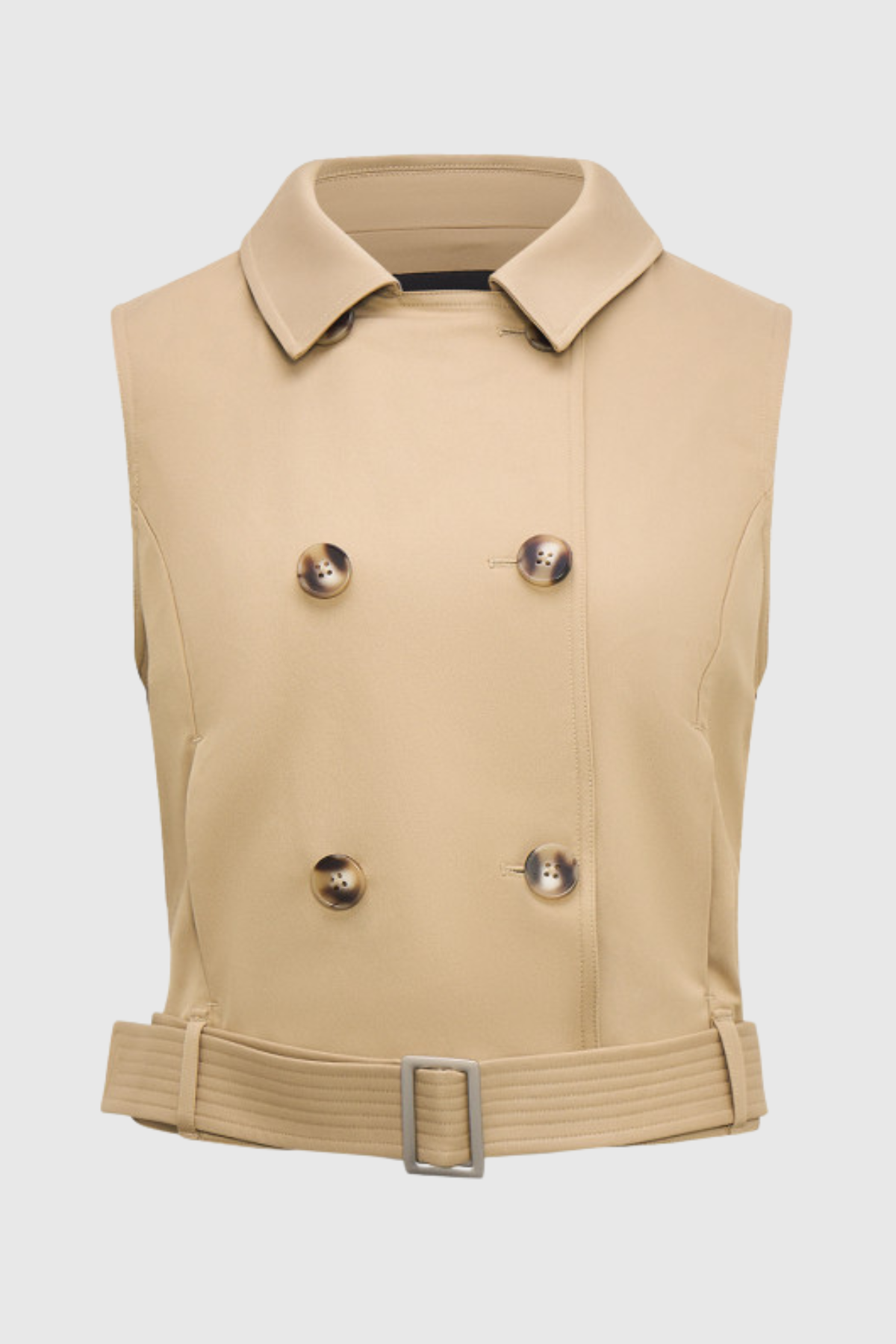 Hloha Shawl Belted Trench Jacket - Khaki