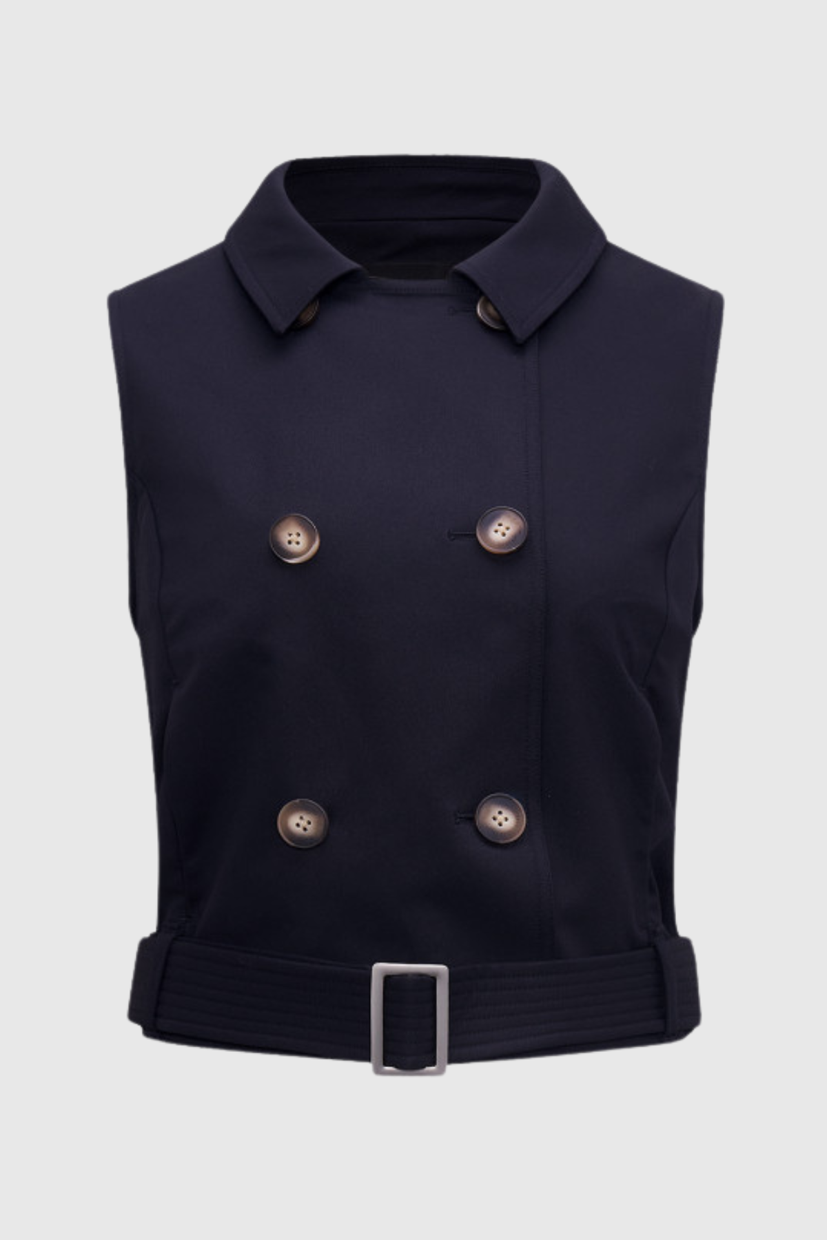 Hloha Shawl Belted Trench Jacket - Navy