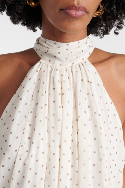 Homera Polka Dot Chiffon Jumpsuit