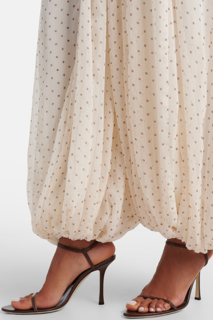 Homera Polka Dot Chiffon Jumpsuit