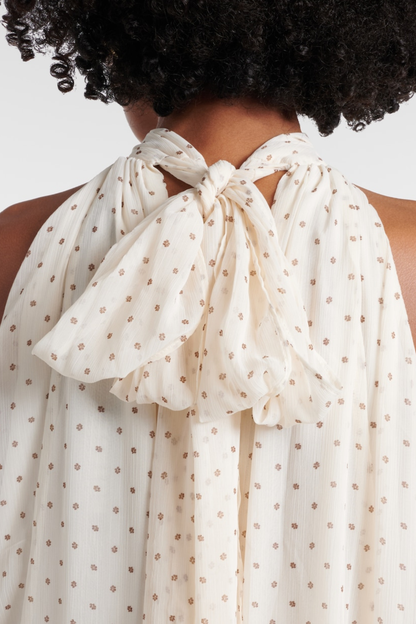 Homera Polka Dot Chiffon Jumpsuit