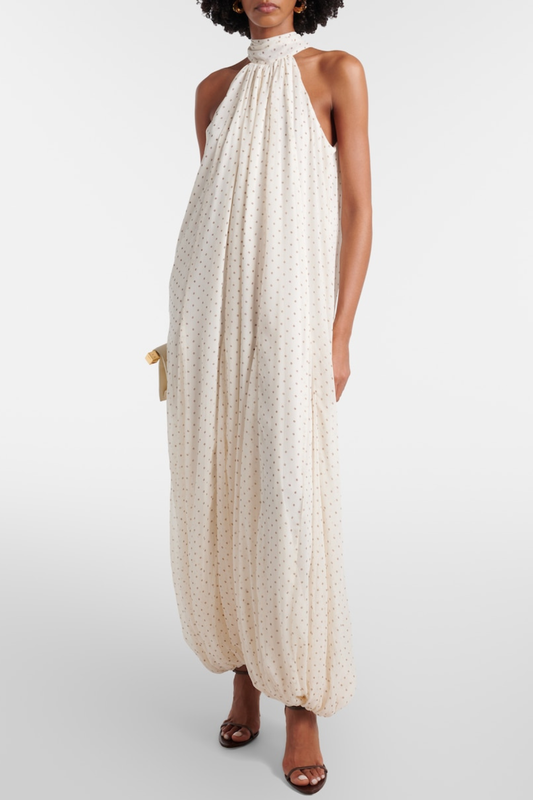 Homera Polka Dot Chiffon Jumpsuit