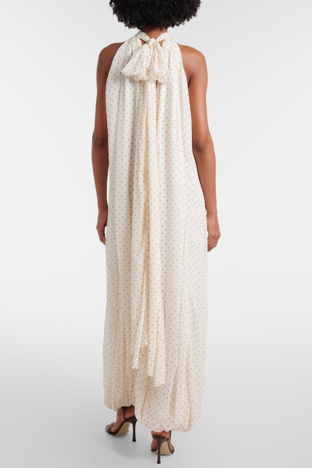 Homera Polka Dot Chiffon Jumpsuit