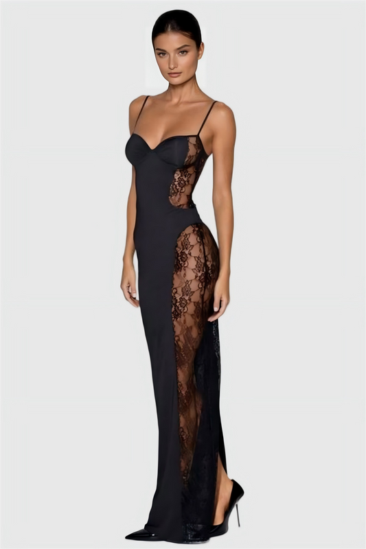 Hosea Lace Patchwork Maxi Dress