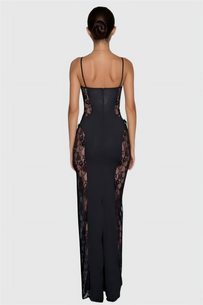 Hosea Lace Patchwork Maxi Dress