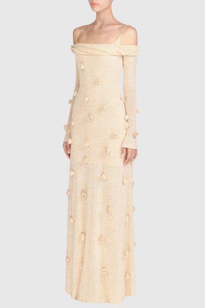 Ibena Floral Off Shoulder Maxi Dress