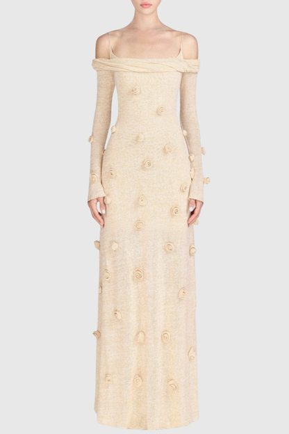 Ibena Floral Off Shoulder Maxi Dress