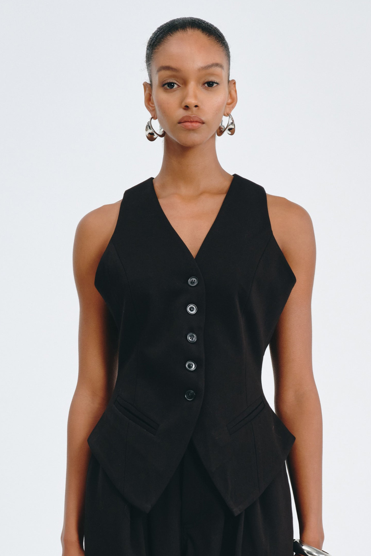 Idrila Vest & Trousers Set - Black
