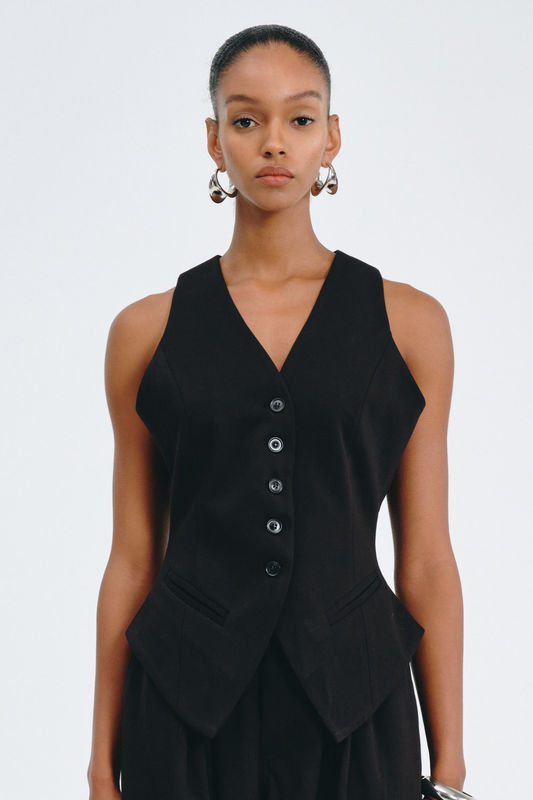 Idrila Vest & Trousers Set - Black
