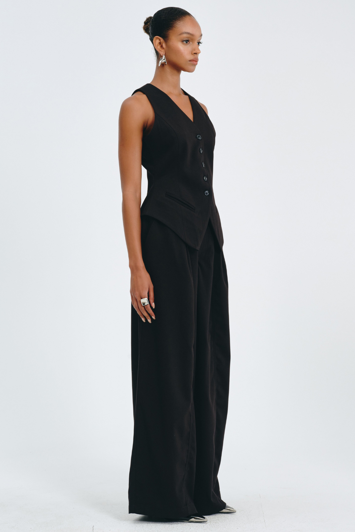 Idrila Vest & Trousers Set - Black