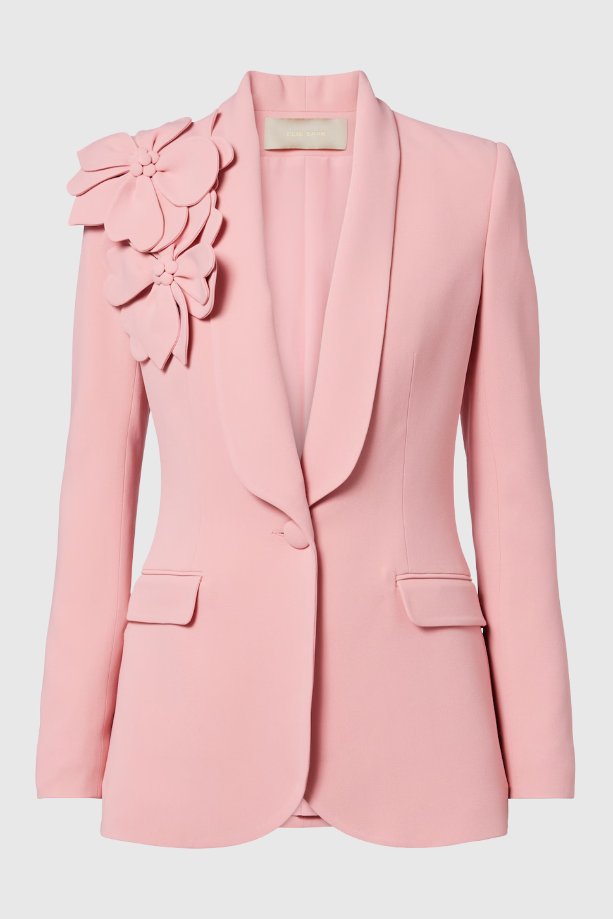 Igoria Floral Appliqué Blazer & Pants Set - Pink