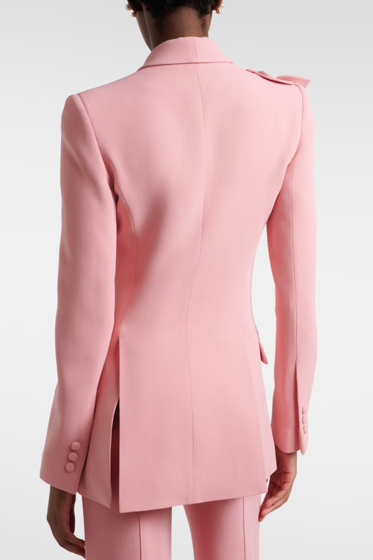 Igoria Floral Appliqué Blazer & Pants Set - Pink