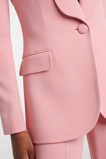 Igoria Floral Appliqué Blazer & Pants Set - Pink