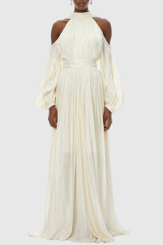 Imre Puff Sleeve Ruched Maxi Dress