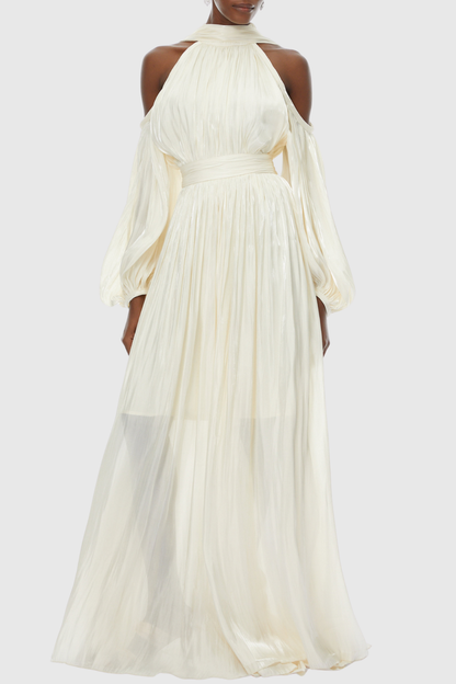 Imre Puff Sleeve Ruched Maxi Dress