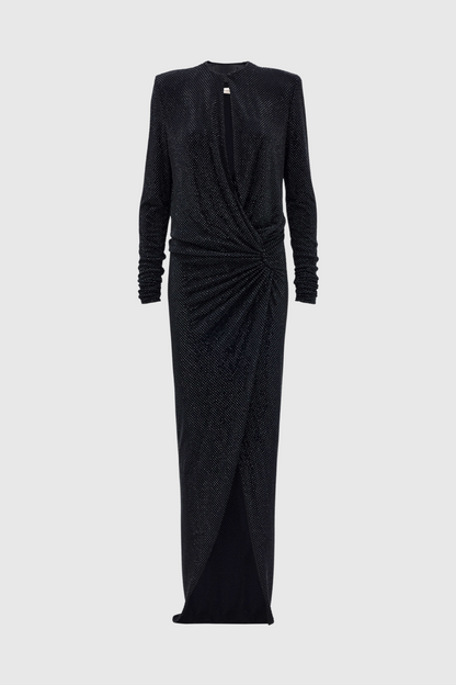 Inara Crystal Embellished Split Maxi Dress