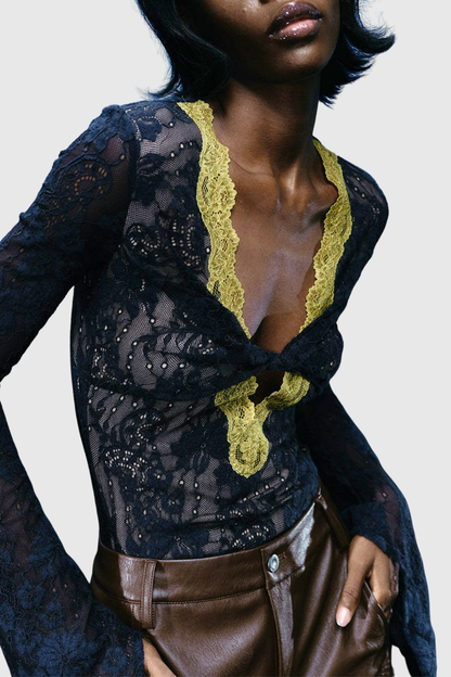 Indale Lace Bodysuit - Green