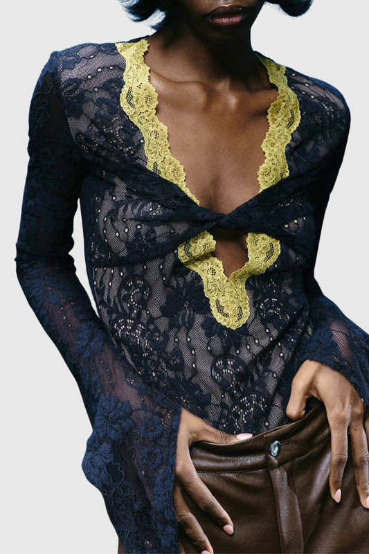 Indale Lace Bodysuit - Green