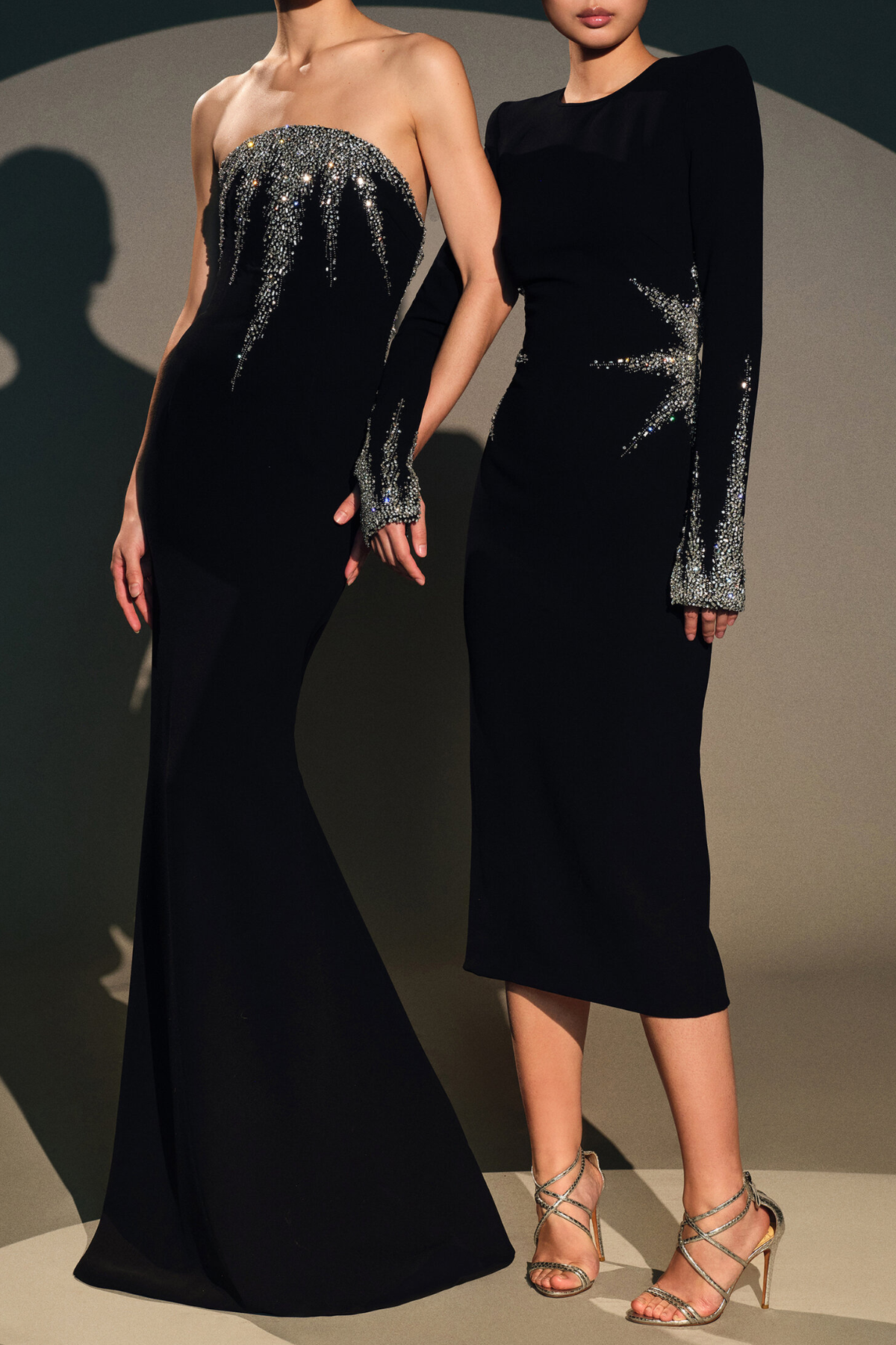 Ines Crystal Embellished Midi Dress