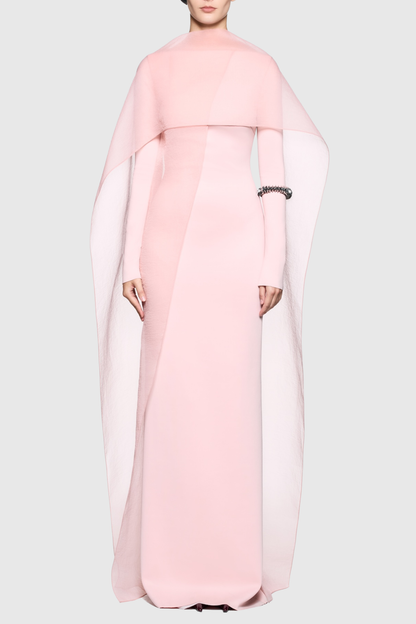 Iraseza Overlay Shawl  Maxi Dress - Pink