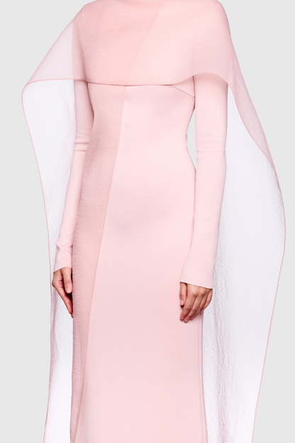 Iraseza Overlay Shawl  Maxi Dress - Pink