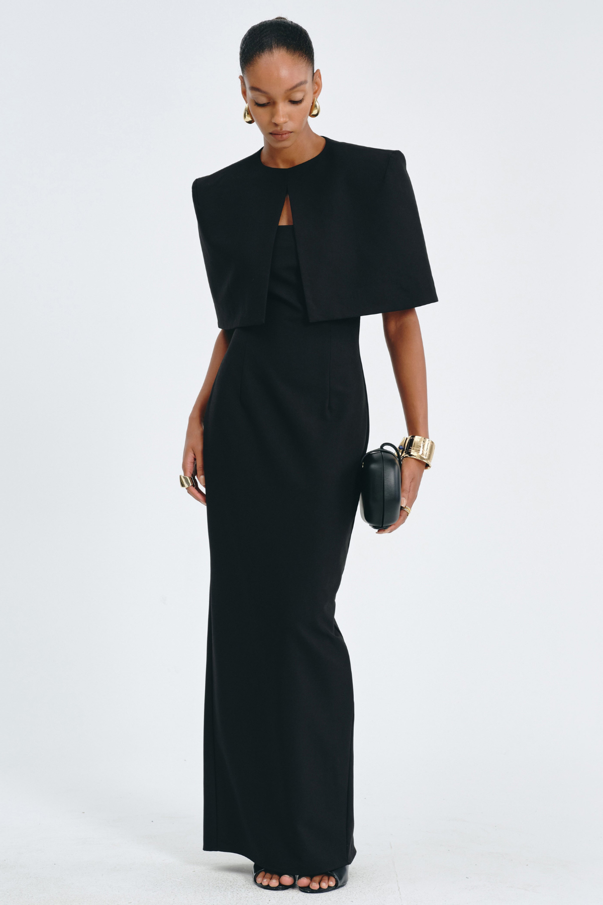 Irauki Cape Maxi Dress Set