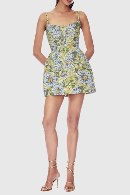 Iriea Floral Jacquard Mini Dress