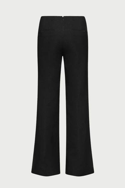 Irma Asymmetric Ruched Top - Black