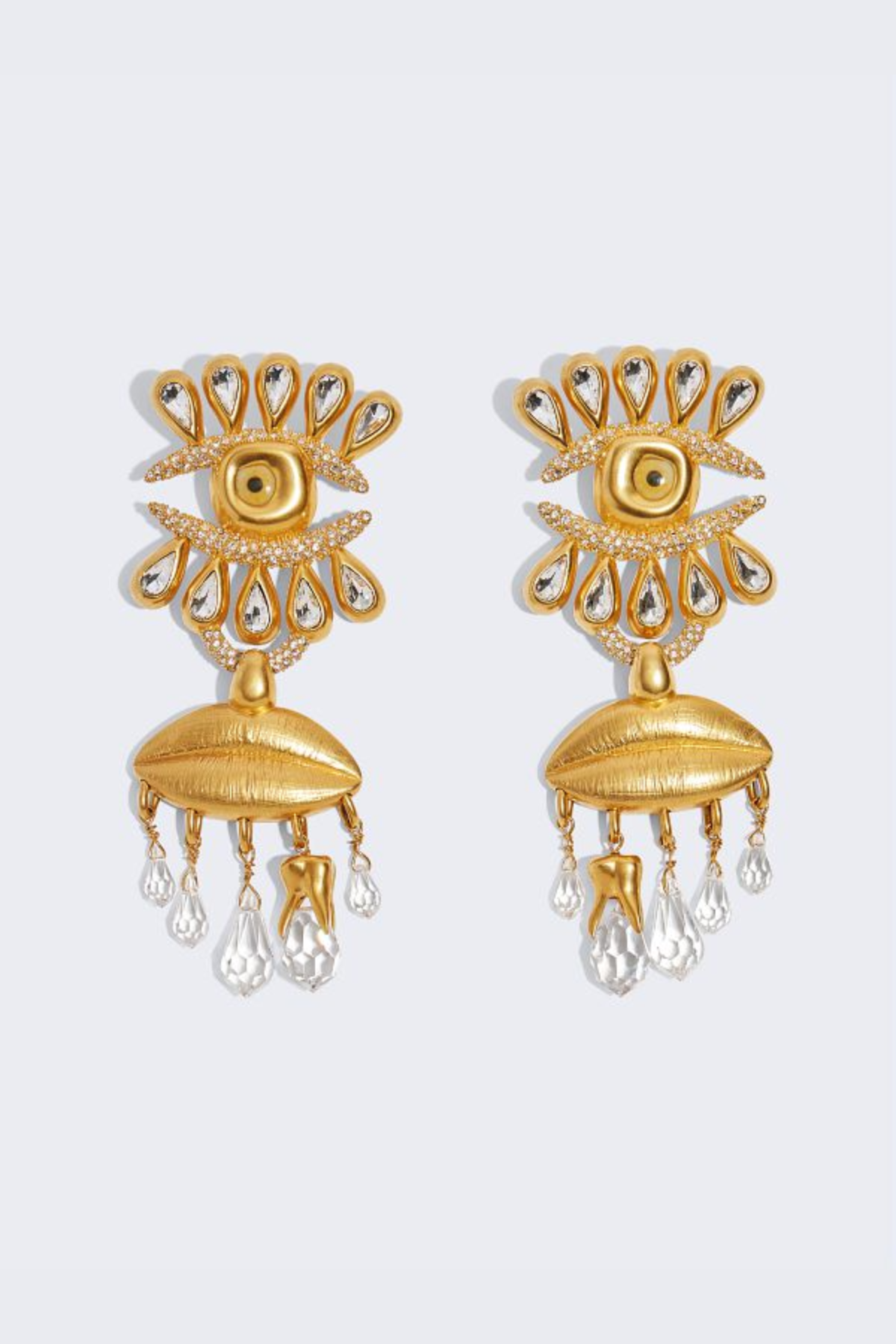 Ismay Rhinestone Eyelash Earrings